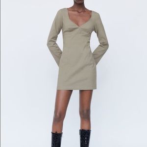 Zara NTW sweetheart neckline mini dress size small